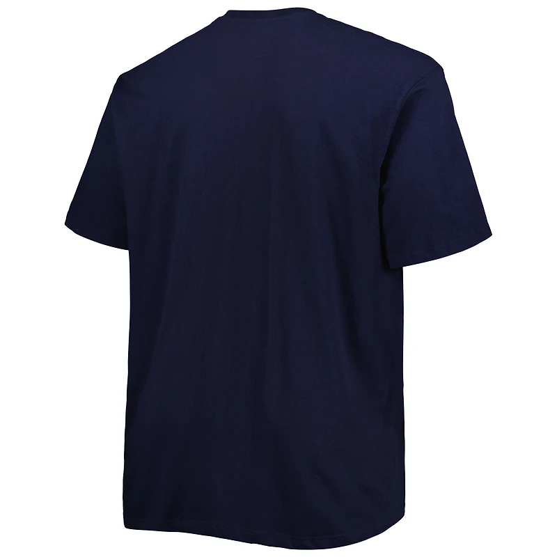 Men's Navy Denver Nuggets Big & Tall Heart Soul T-Shirt