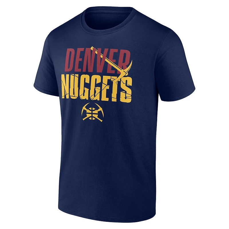 Men's Navy Denver Nuggets Half Court Offense T-Shirt