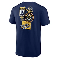 Men's  Navy Denver Nuggets Split Zone T-Shirt
