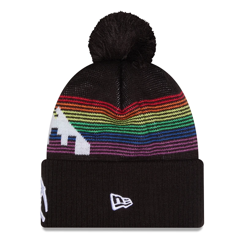 Men's New Era Black Denver Nuggets 2025/26 City Edition Cuffed Knit Hat with Pom