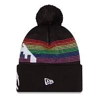 Men's New Era Black Denver Nuggets 2025/26 City Edition Cuffed Knit Hat with Pom