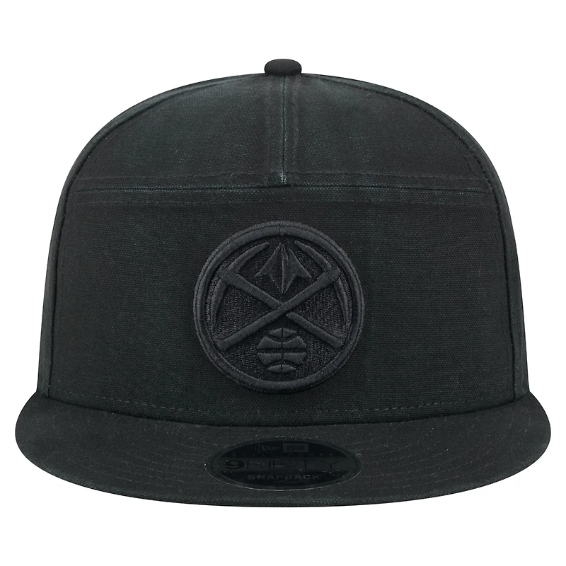 Casquette snapback 9FIFTY noire à panneaux fendus en toile Adventure Denver Nuggets pour homme New Era