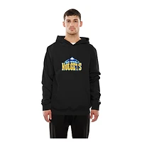 Men's New Era  Black Denver Nuggets Front Back Logo Hoodie