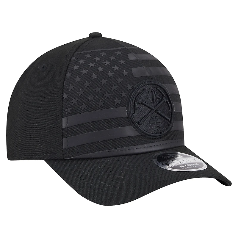 Casquette ajustable A-Frame 9FORTY Game Day Flag des Denver Nuggets de New Era pour homme noire