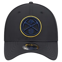 Men's New Era Black Denver Nuggets Night 39THIRTY Flex Hat