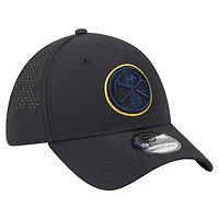 Men's New Era Black Denver Nuggets Night 39THIRTY Flex Hat
