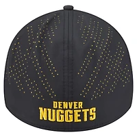 Men's New Era Black Denver Nuggets Night 39THIRTY Flex Hat