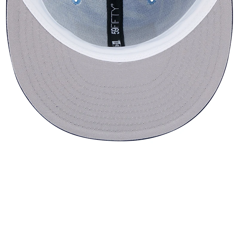 Men's New Era Blue Denver Nuggets Palm Fronds 2-Tone 59FIFTY Fitted Hat
