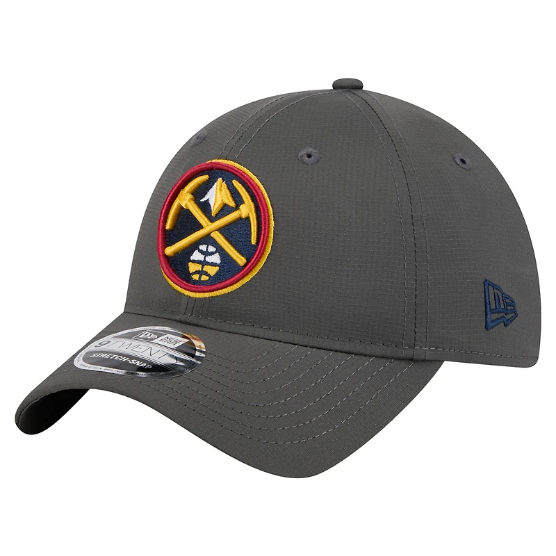 Casquette ajustable New Era 9TWENTY Active Ripstop Denver Nuggets pour homme, couleur anthracite