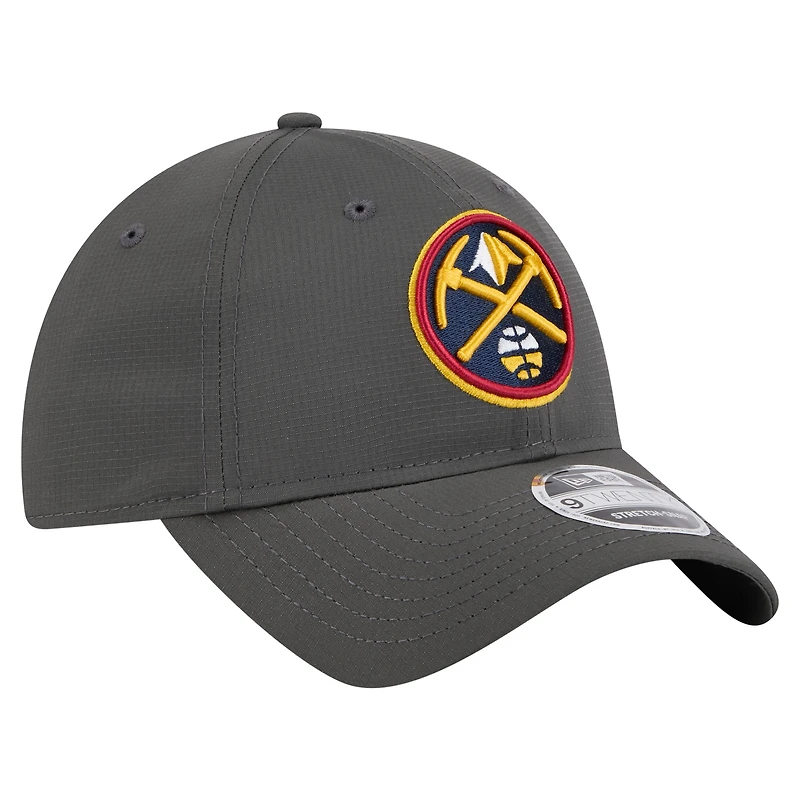 Casquette ajustable New Era 9TWENTY Active Ripstop Denver Nuggets pour homme, couleur anthracite