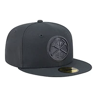 Men's New Era  Charcoal Denver Nuggets Tonal Color Pack 59FIFTY Fitted Hat