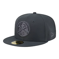 Men's New Era  Charcoal Denver Nuggets Tonal Color Pack 59FIFTY Fitted Hat