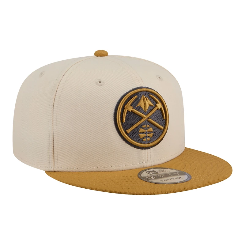 Men's New Era  Cream/Tan Denver Nuggets Two-Tone Color Pack 9FIFTY Snapback Hat