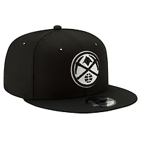 Casquette Snapback 9FIFTY noire et blanche Denver Nuggets New Era pour homme