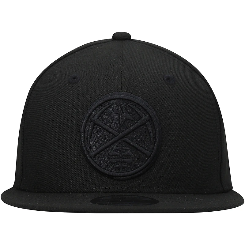 Casquette Snapback 9FIFTY Denver Nuggets New Era pour homme, noir sur noir