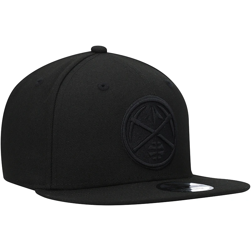 Casquette Snapback 9FIFTY Denver Nuggets New Era pour homme, noir sur noir
