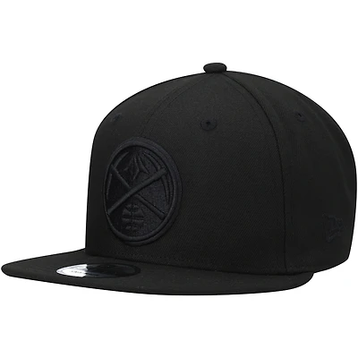 Casquette Snapback 9FIFTY Denver Nuggets New Era pour homme, noir sur noir