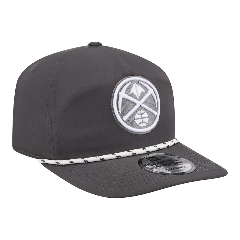 Men's New Era Graphite Denver Nuggets Tonal Rope 19TWENTY Adjustable Hat