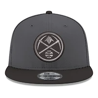 Men's New Era Gray/Black Denver Nuggets Logo 2-Tone 9FIFTY Snapback Hat