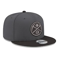 Men's New Era Gray/Black Denver Nuggets Logo 2-Tone 9FIFTY Snapback Hat
