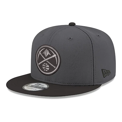 Casquette snapback New Era 9FIFTY bicolore grise et noire avec logo Denver Nuggets pour homme