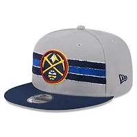 Men's New Era Gray Denver Nuggets Chenille Band 9FIFTY Snapback Hat