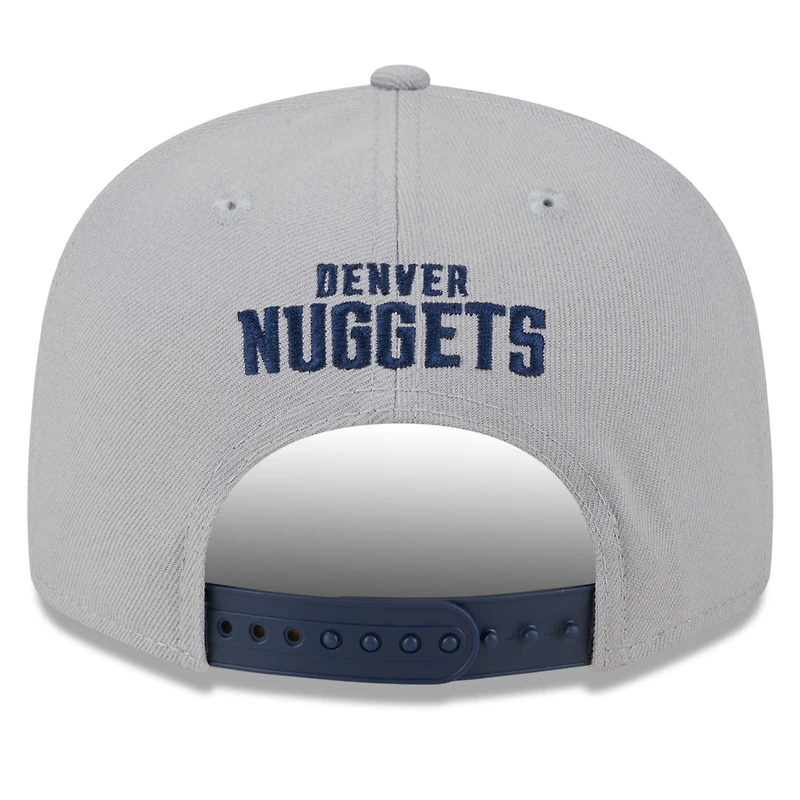 Men's New Era Gray Denver Nuggets Chenille Band 9FIFTY Snapback Hat