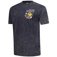 T-shirt oversize New Era noir chiné Denver Nuggets Old School Sport Enzyme Wash pour homme