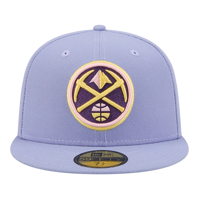 Men's New Era Lavender Denver Nuggets Color Pack 59FIFTY Fitted Hat