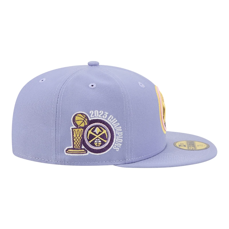 Men's New Era Lavender Denver Nuggets Color Pack 59FIFTY Fitted Hat