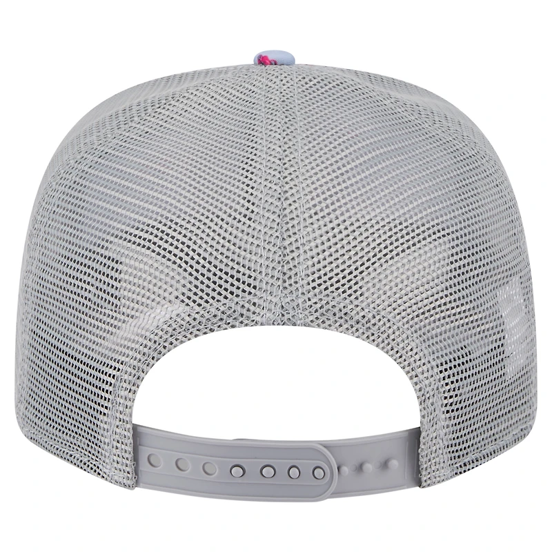 Casquette extensible à boutons-pression New Era bleu clair/gris Denver Nuggets Adventure Aloha Pattern 9SEVENTY pour homme