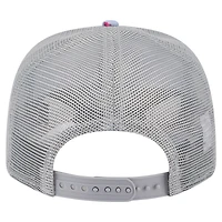 Casquette extensible à boutons-pression New Era bleu clair/gris Denver Nuggets Adventure Aloha Pattern 9SEVENTY pour homme