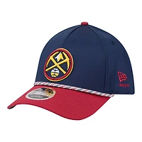 Men's New Era  Navy/Red Denver Nuggets Rope Two-Tone M-Crown A-Frame 39THIRTY Flex Hat