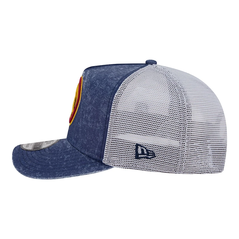 Men's New Era Navy/White Denver Nuggets Washed Meshback 9FIFTY Adjustable Hat