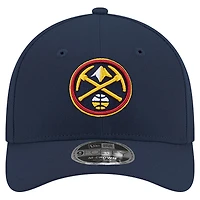 Casquette ajustable New Era 9FORTY Stock M-Crown bleu marine des Denver Nuggets pour homme