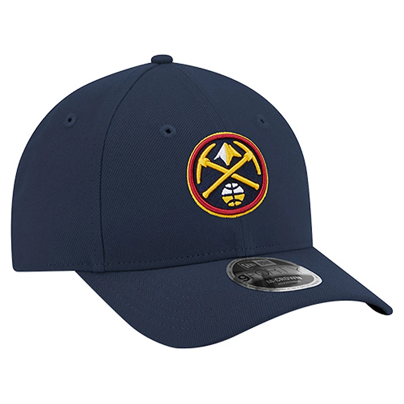 Men's New Era Navy Denver Nuggets 9FORTY Stock M-Crown Adjustable Hat