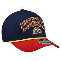 Casquette ajustable New Era bleu marine Denver Nuggets Bold Arch COOLERA 9FORTY A-Frame M-Crown pour homme