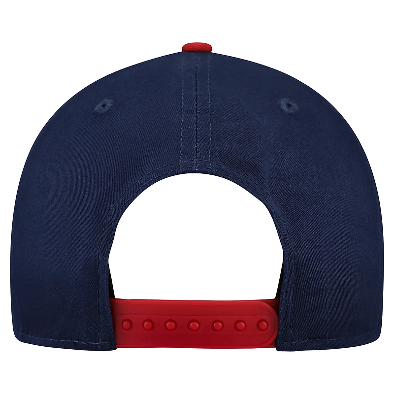 Casquette ajustable New Era bleu marine Denver Nuggets Bold Arch COOLERA 9FORTY A-Frame M-Crown pour homme