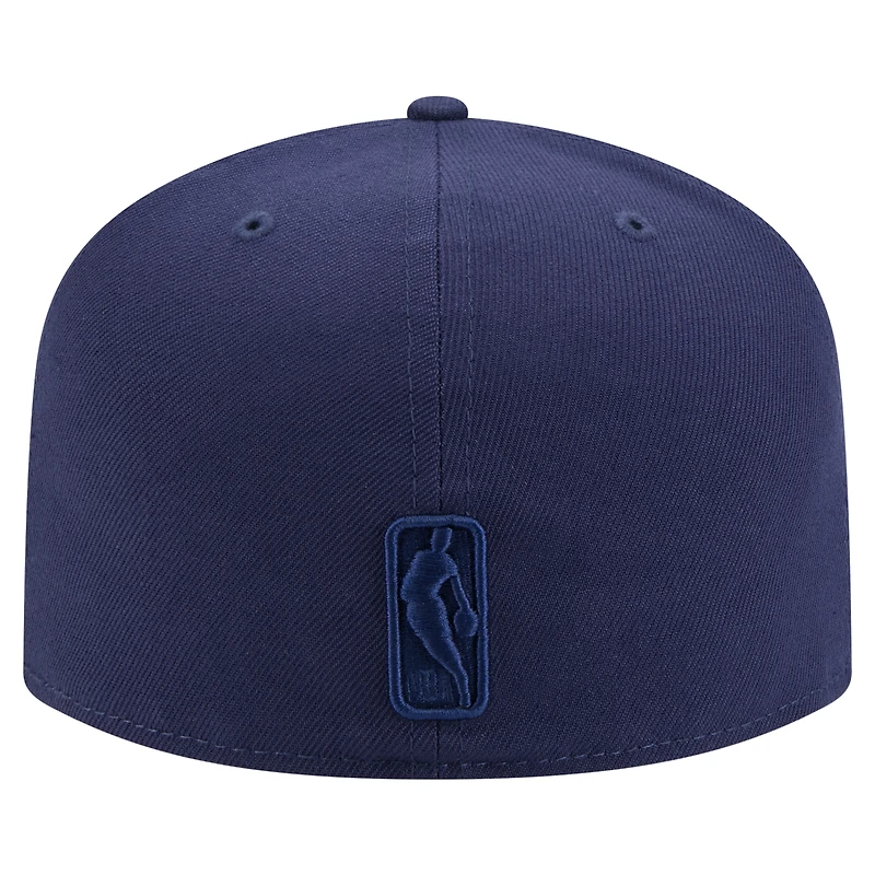 Men's New Era  Navy Denver Nuggets Colorpack A-Frame Pinch Front 59FIFTY Fitted Hat