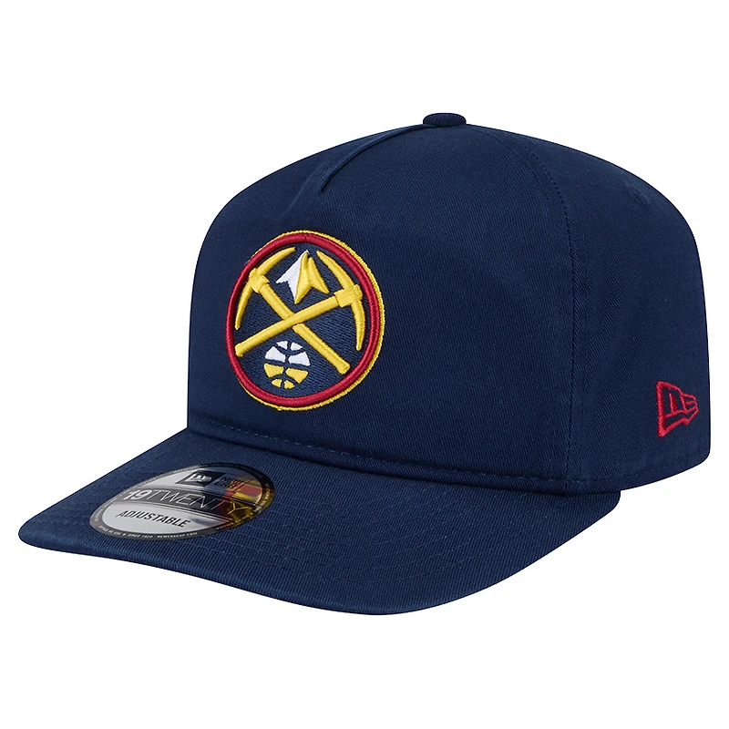 Men's New Era Navy Denver Nuggets Cotton 19TWENTY Adjustable Hat