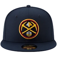 Men's New Era Navy Denver Nuggets Official Team Color 9FIFTY Snapback Hat