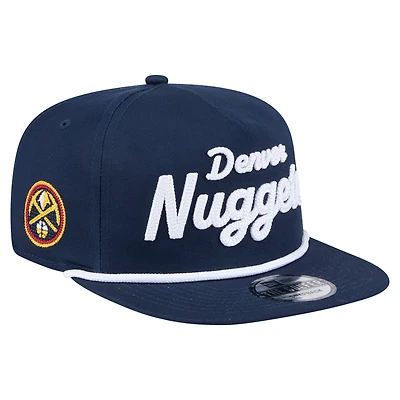 Men's New Era Navy Denver Nuggets Team Text Golfer Snapback Hat