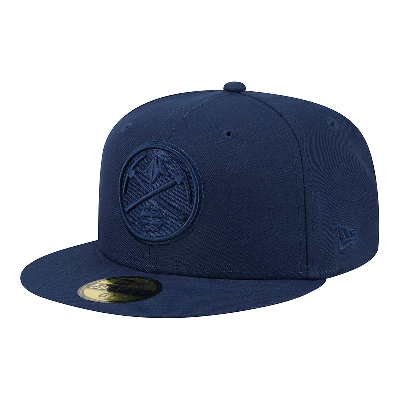 Casquette ajustée New Era Denver Nuggets bleu marine pour homme, modèle 59FIFTY.