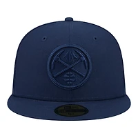 Men's New Era Navy Denver Nuggets Tonal Color Pack 59FIFTY Fitted Hat