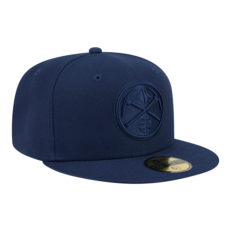 Men's New Era Navy Denver Nuggets Tonal Color Pack 59FIFTY Fitted Hat