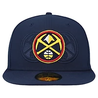 Men's New Era  Navy Denver Nuggets Tri-Hit 59Fifty Fitted Hat