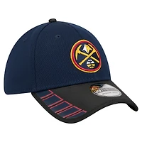 Casquette New Era bleu marine Denver Nuggets Visor Hit 39THIRTY Flex pour homme