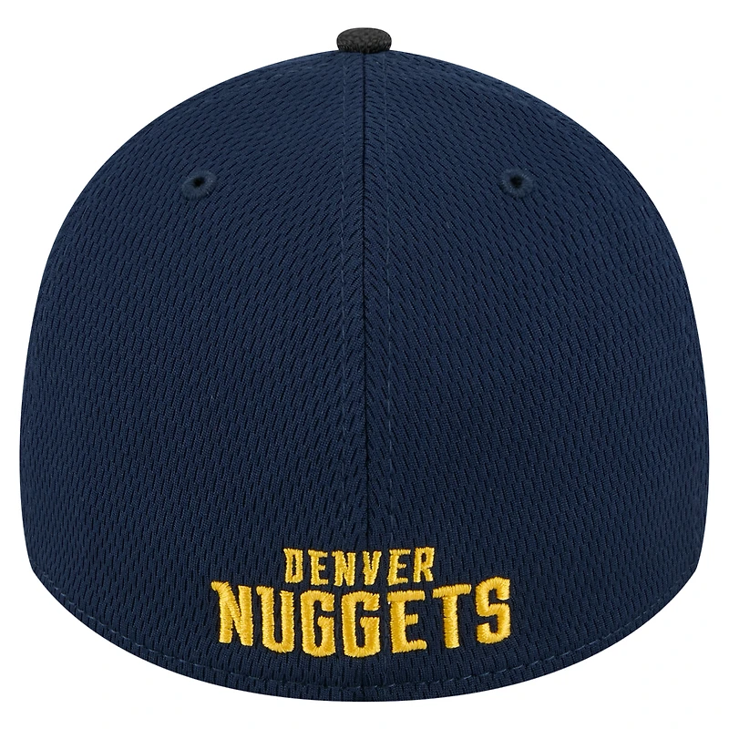 Casquette New Era bleu marine Denver Nuggets Visor Hit 39THIRTY Flex pour homme