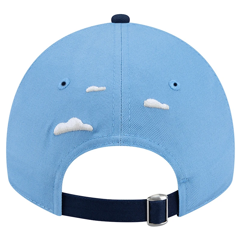 Men's New Era Powder Blue Denver Nuggets Clouds 9TWENTY Adjustable Hat