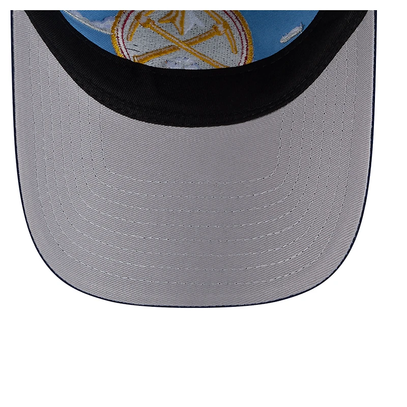 Men's New Era Powder Blue Denver Nuggets Clouds 9TWENTY Adjustable Hat